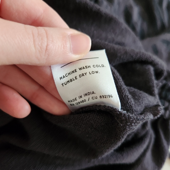 Pact Tonal Zebra Cinch Side Crewneck Sweatshirt Size XS - Picture 7 of 7